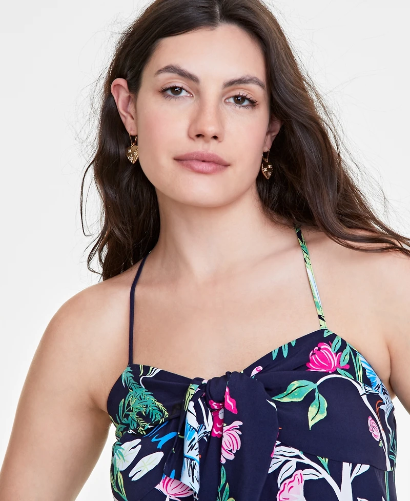 On 34th Women's Printed Knot-Front Tank, Created for Macy's