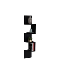 Roy Corner Floating Shelf, Modern 4-Tier Display