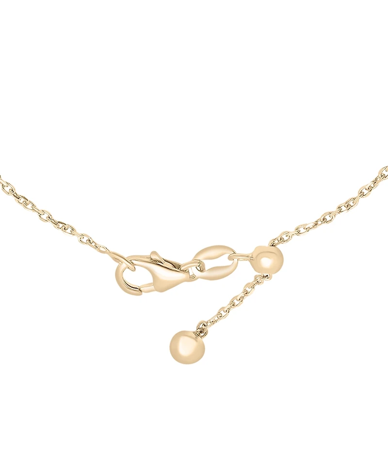 Lab Grown Sapphire (3/4 ct. t.w.) & Diamond (1/20 ct. t.w.) Bolo Bracelet in 14k Gold-Plated Sterling Silver