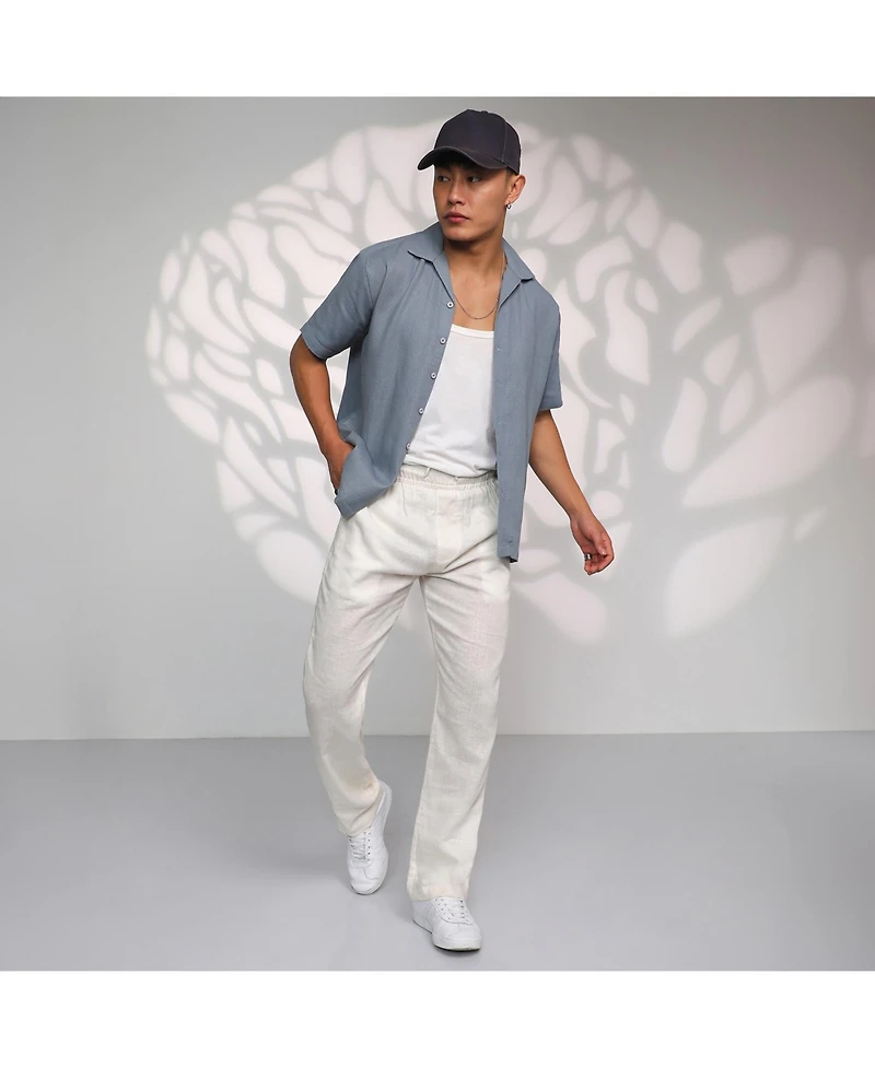 Men's Cloud Grey Solid Resort Shirt
