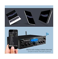 Pyle Bluetooth Home Stereo Amplifier Receiver With Fm Radio, MP3/Usb/Sd Readers, 200 Watt