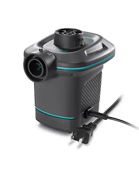 Intex 120V Ac Electric Air Pump & Inflatable Corduroy Beanless Bag Lounge Chair