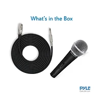 Pyle Professional Dynamic Microphone, Unidirectional Handheld Mic with On/Off Switch