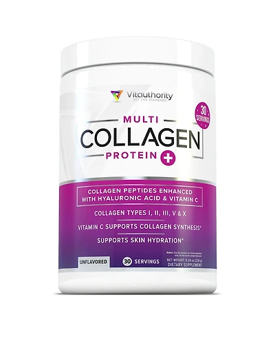 Vitauthority Multi Collagen Protein Plus, Unflavored, Vitauthority, 30 Servings