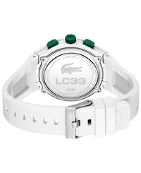 Lacoste Men's LC33 White Silicone Strap Watch, 45mm