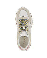 Guess Women's Happy Lace Up Chunky Outsole Retro Jogger Sneakers
