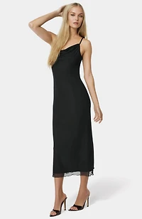 Bebe Women's Power Mesh Maxi Slip Dress