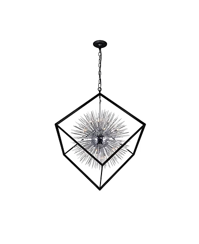 Cwi Lighting 54" Metal Starburst 20 Light Chandelier