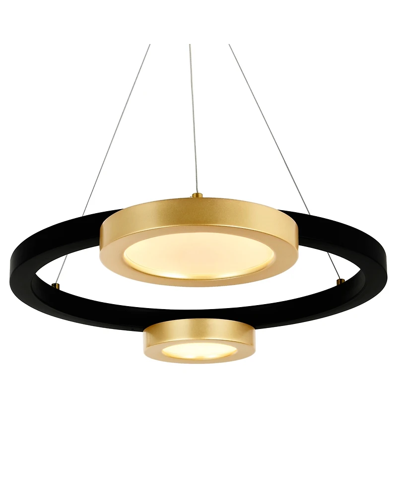Cwi Lighting 4" Metal Deux Lunes Led Chandelier