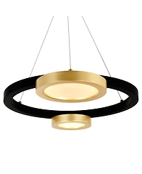 Cwi Lighting 4" Metal Deux Lunes Led Chandelier