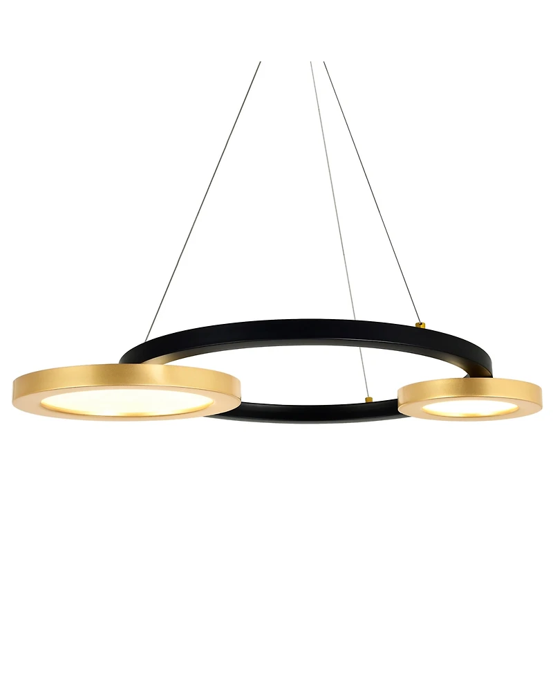 Cwi Lighting 4" Metal Deux Lunes Led Chandelier