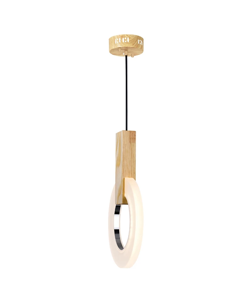 Cwi Lighting 12" Metal Anello Led Mini Pendant