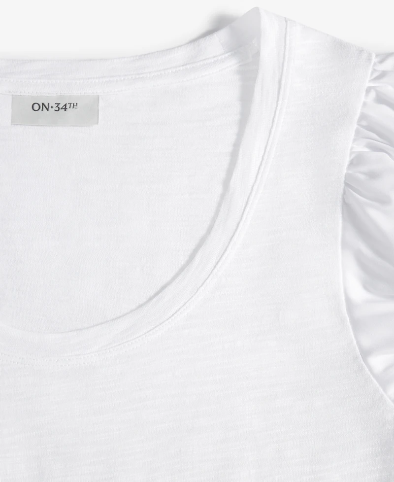 On 34th Women's Bubble-Sleeve Scoop-Neck T-Shirt