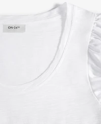 On 34th Women's Bubble-Sleeve Scoop-Neck T-Shirt