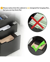 Homcom 3 Drawer File Cabinet Storage Organizer W/ Caster Wheels,