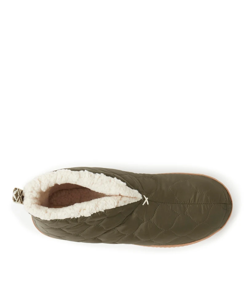 Dearfoams Men's Warm Up Bootie House Shoe Boot Slipper