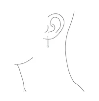 Bling Jewelry Celestial Open Star Linear Long Chain Threader Earrings .925 Sterling Silver U Stabilizer Hook