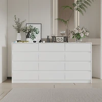 Homsee White Chest of Drawers for Home Storage with 12-Drawer