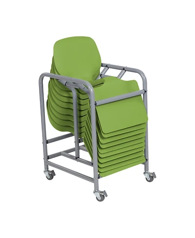 ECR4Kids The Surf Portable Lap Desk with Mobile Storage Cart, Peacock Blue, 10-Pack