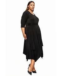 L I V D Plus Shay Handkerchief Hem Dress