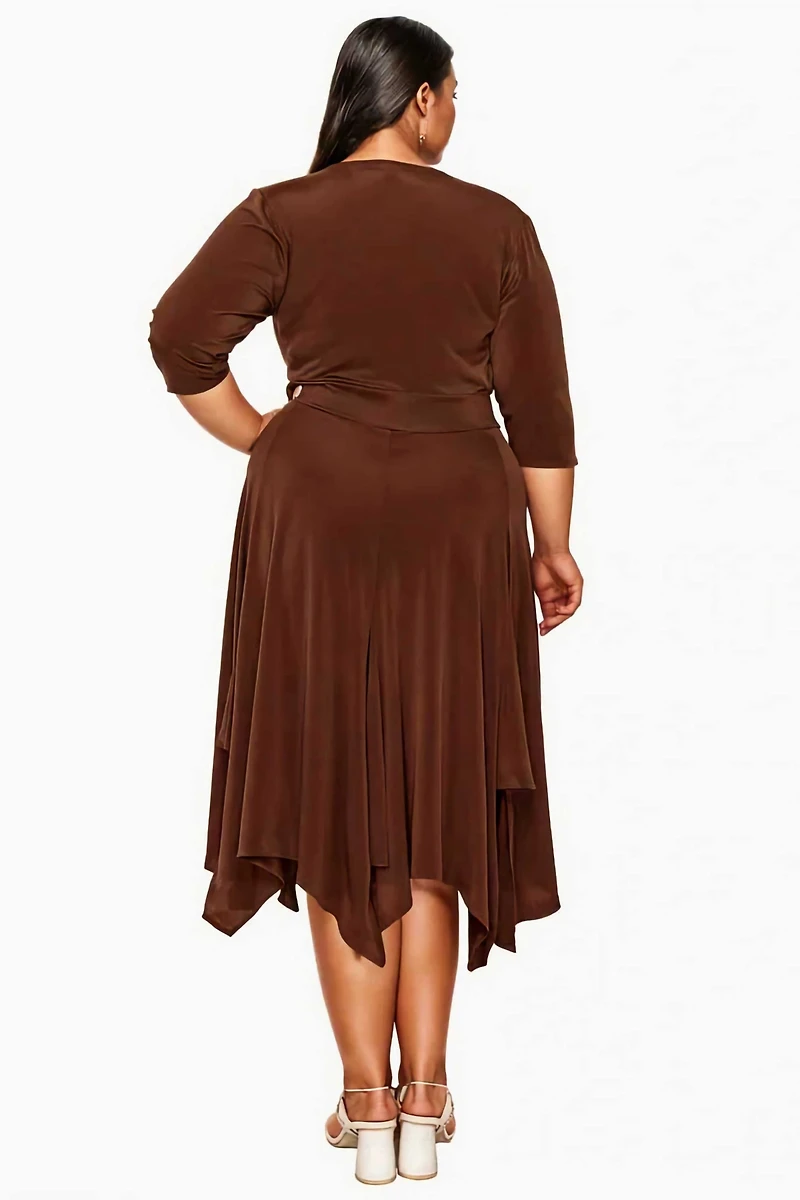 L I V D Plus Shay Handkerchief Hem Dress