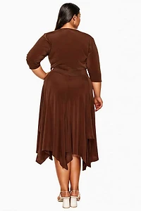 L I V D Plus Shay Handkerchief Hem Dress