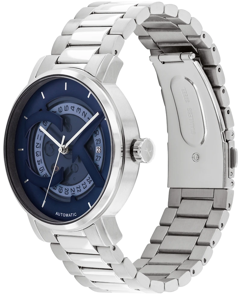 Calvin Klein Unisex Iconic Silver Stainless Steel Bracelet Watch 40mm