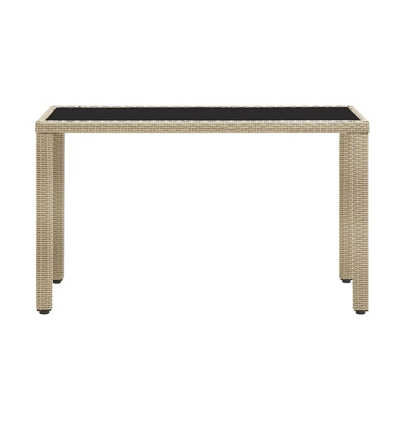 vidaXL Patio Table Gray 48.4"x23.6"x29.1" Poly Rattan