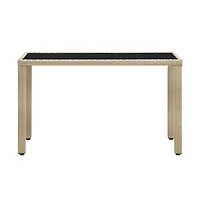 vidaXL Patio Table Gray 48.4"x23.6"x29.1" Poly Rattan