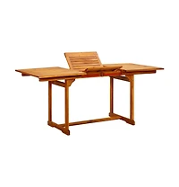 vidaXL Garden Dining Table (47.2"-66.9")x31.5"x29.5" Solid Acacia Wood