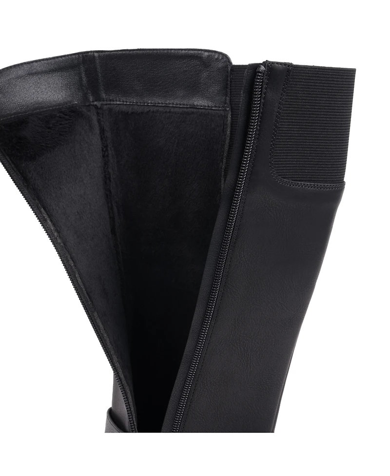 Gc Shoes Women's Jonah Lug Sole Block Heel Knee High Boots