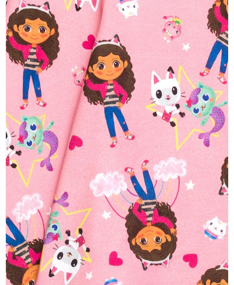 Dreamworks Gabby's Dollhouse Girls Pandy Paws Cakey Cat MerCat French Terry Skater Dress to