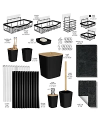 Clara Clark 27 Piece Complete Bathroom, Vanity & Shower Accessories Set - Grey