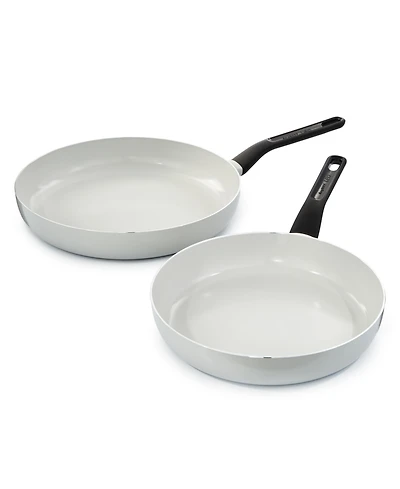 BergHOFF Leo Glints 2pc Nonstick Ceramic Large Fry Pan Set, Spirit, Recycled