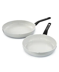 BergHOFF Leo Glints 2pc Nonstick Ceramic Large Fry Pan Set, Spirit, Recycled