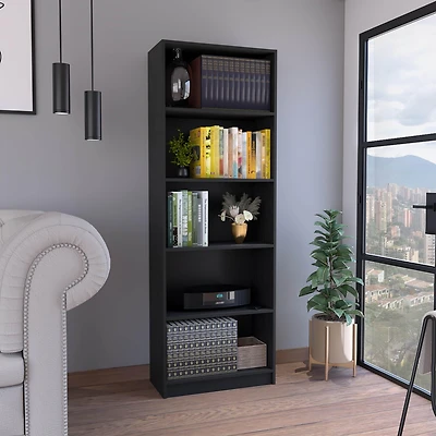 Vinton 4-Tier Bookcase with Modern Storage for Books and Decor