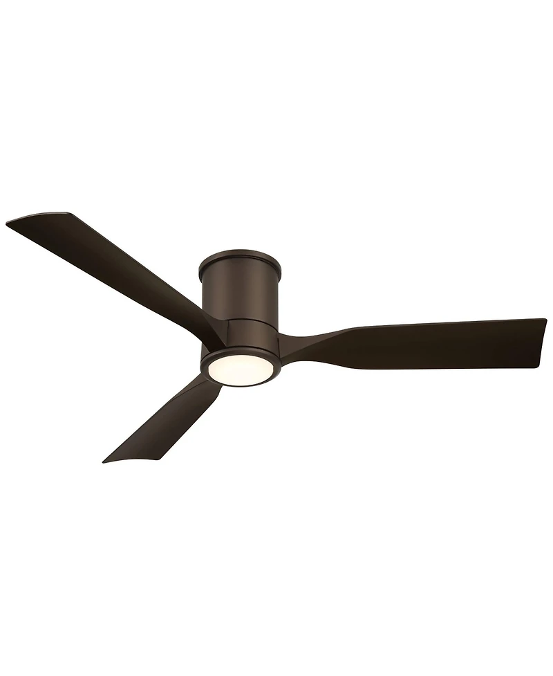 Casa Vieja 56" Keel Indoor Outdoor Ceiling Fan 3 Blade Led Light Remote Control Emperial Bronze Finish Bedroom Hugger Damp Rated
