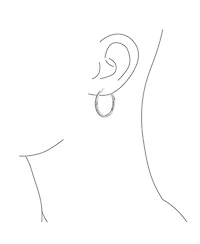 Bling Jewelry Cubic Zirconia Pave Cz Large Statement Big Hoops Earring 14K Yellow Gold Plated .925 Sterling Silver 1.5 Inch Diameter