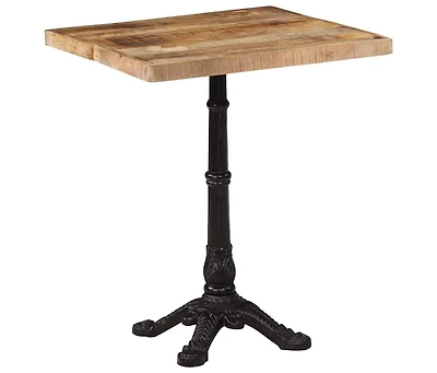 vidaXL Bistro Table 23.6"x23.6"x30.3" Rough Mango Wood