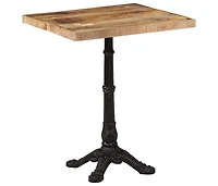 vidaXL Bistro Table 23.6"x23.6"x30.3" Rough Mango Wood
