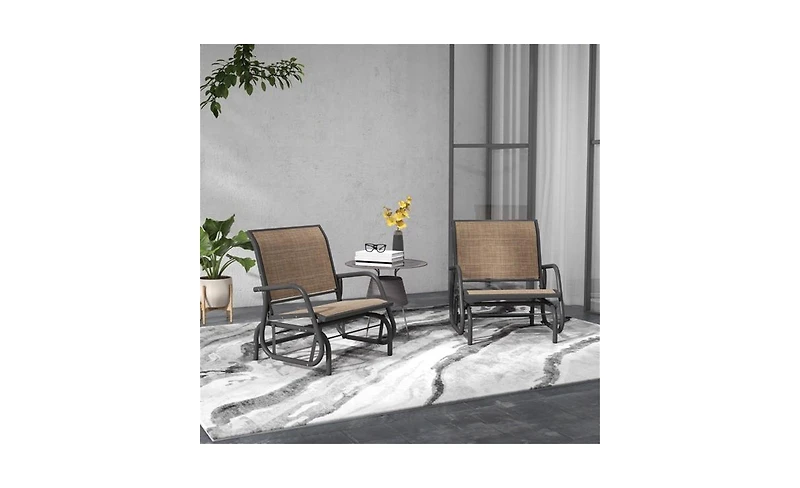 Slickblue 2-Piece Outdoor Glider Chair Set – Comfortable and Stylish Seating for Patio or Garden