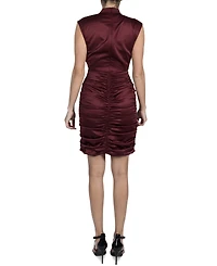 julia jordan Women's Sleeveless High-Neck Pleated Dress