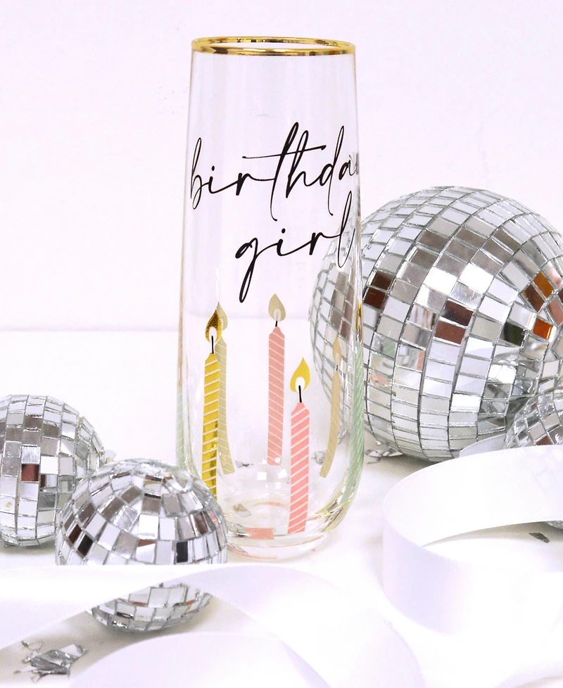 8 Oak Lane Birthday Girl Stemless Champagne Glass