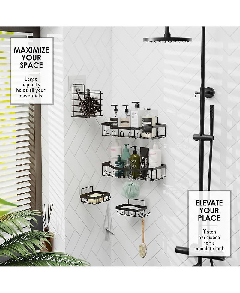 25 Piece Complete Bathroom, Vanity & Shower Accessories Set - White
