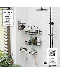 25 Piece Complete Bathroom, Vanity & Shower Accessories Set - White