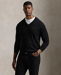 Polo Ralph Lauren Men's Big & Tall Washable Wool V-Neck Sweater