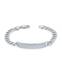 Bling Jewelry Bar Name Plated identification Id Bracelet 6 Mm Miami Cuban Curb Link Chain Link 200 Gauge Sterling Silver