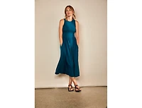 Bshirt Women's Racer Back Gathered Dress