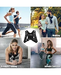 Sugift Workout Weighted Vest with Mesh Bag Adjustable Buckle-16 lbs