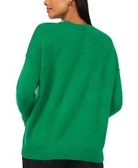 Sam & Jess Women's Embellished Pearl Crewneck Sweater